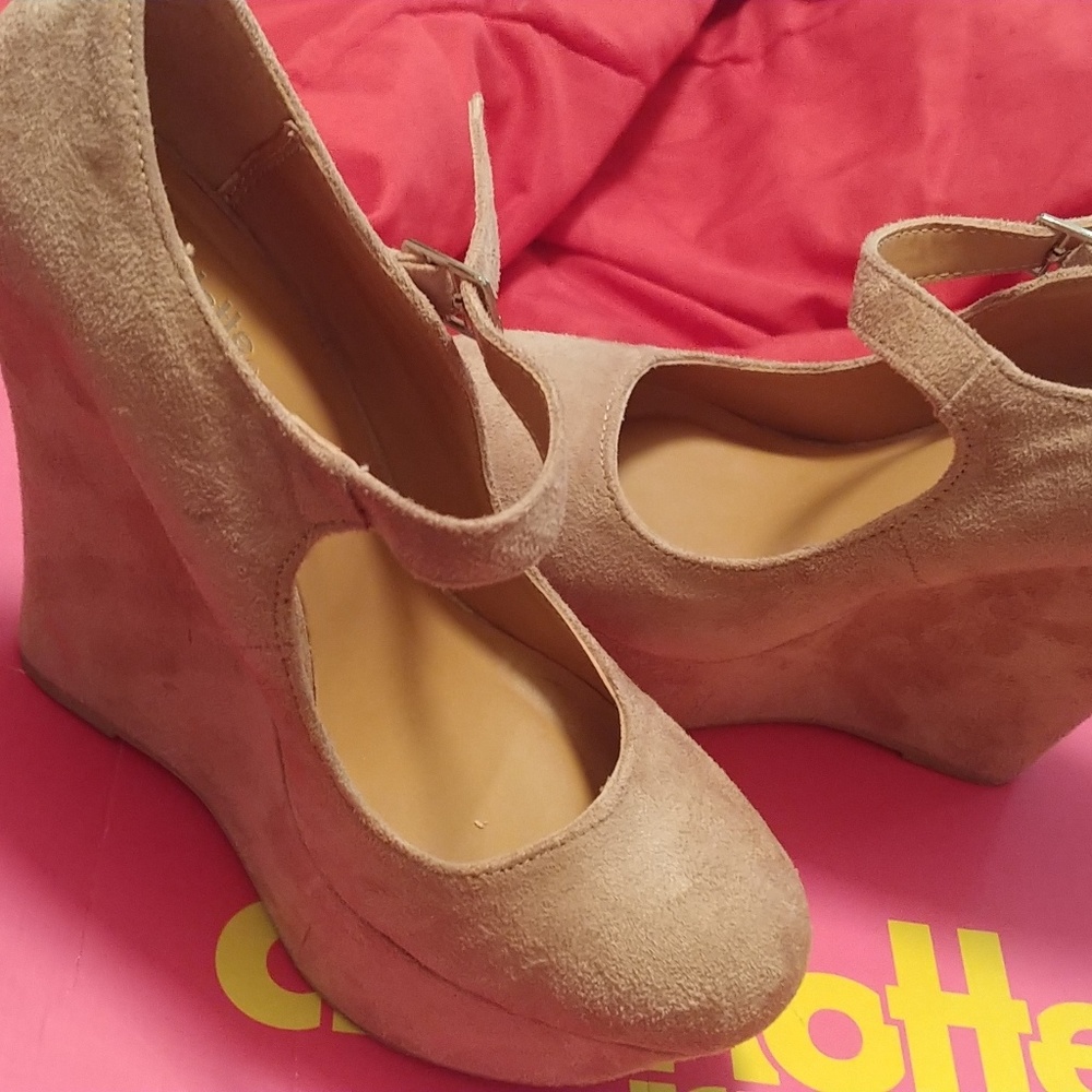 Taupe wedges size 6